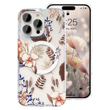 Soka Flower MagSafe Case (Suits iPhone 15 Pro Max) - Brown Flower