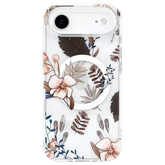 Soka Flower MagSafe Case (Suits iPhone 17 Air) - Brown Flower