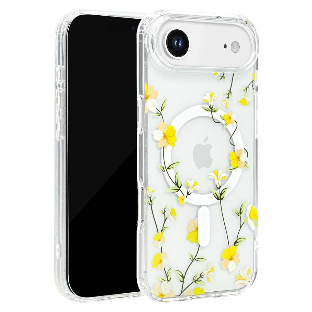 Soka Flower MagSafe Case (Suits iPhone 17 Air) - Yellow Flower