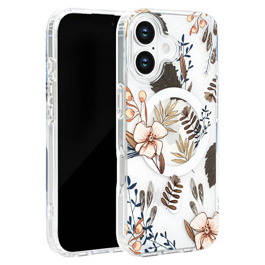 Soka Flower MagSafe Case (Suits iPhone 16) - Brown Flower