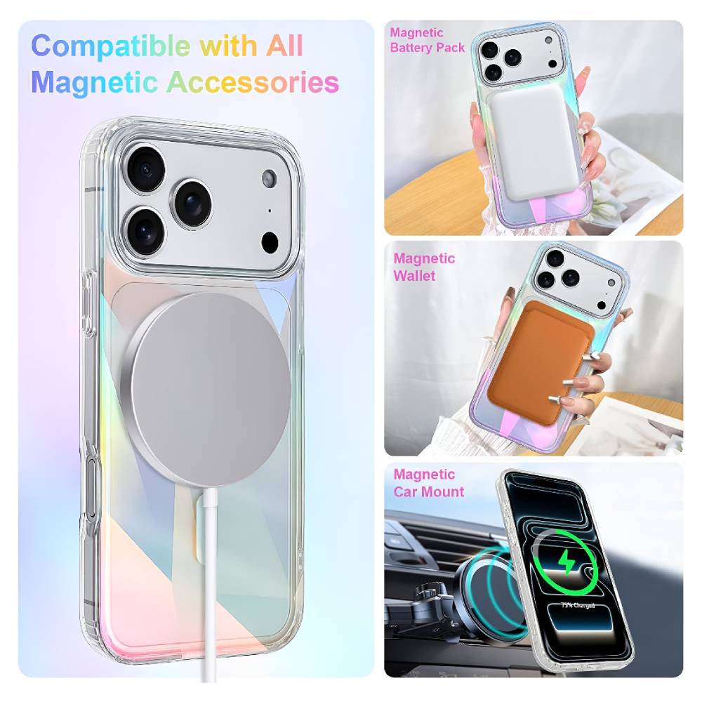 Soka Holographic MagSafe Case (Suits iPhone 17 Pro Max) - Iridescent