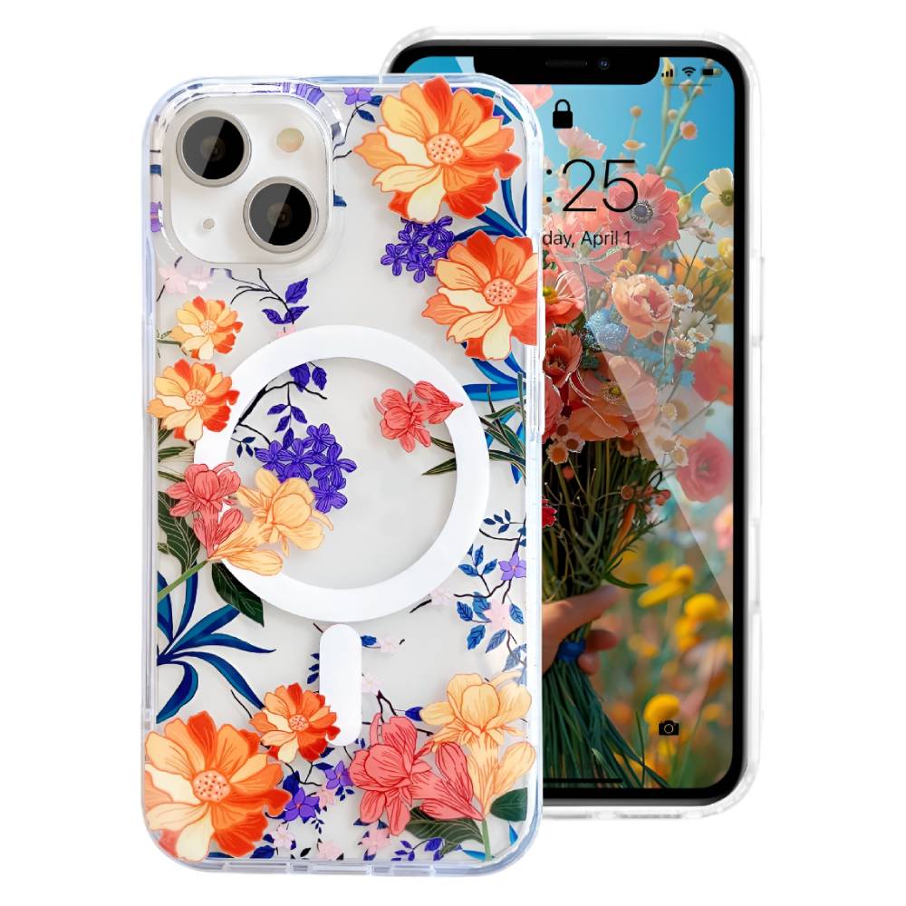 Soka Flower MagSafe Case (Suits iPhone 15) - Colorful Flower