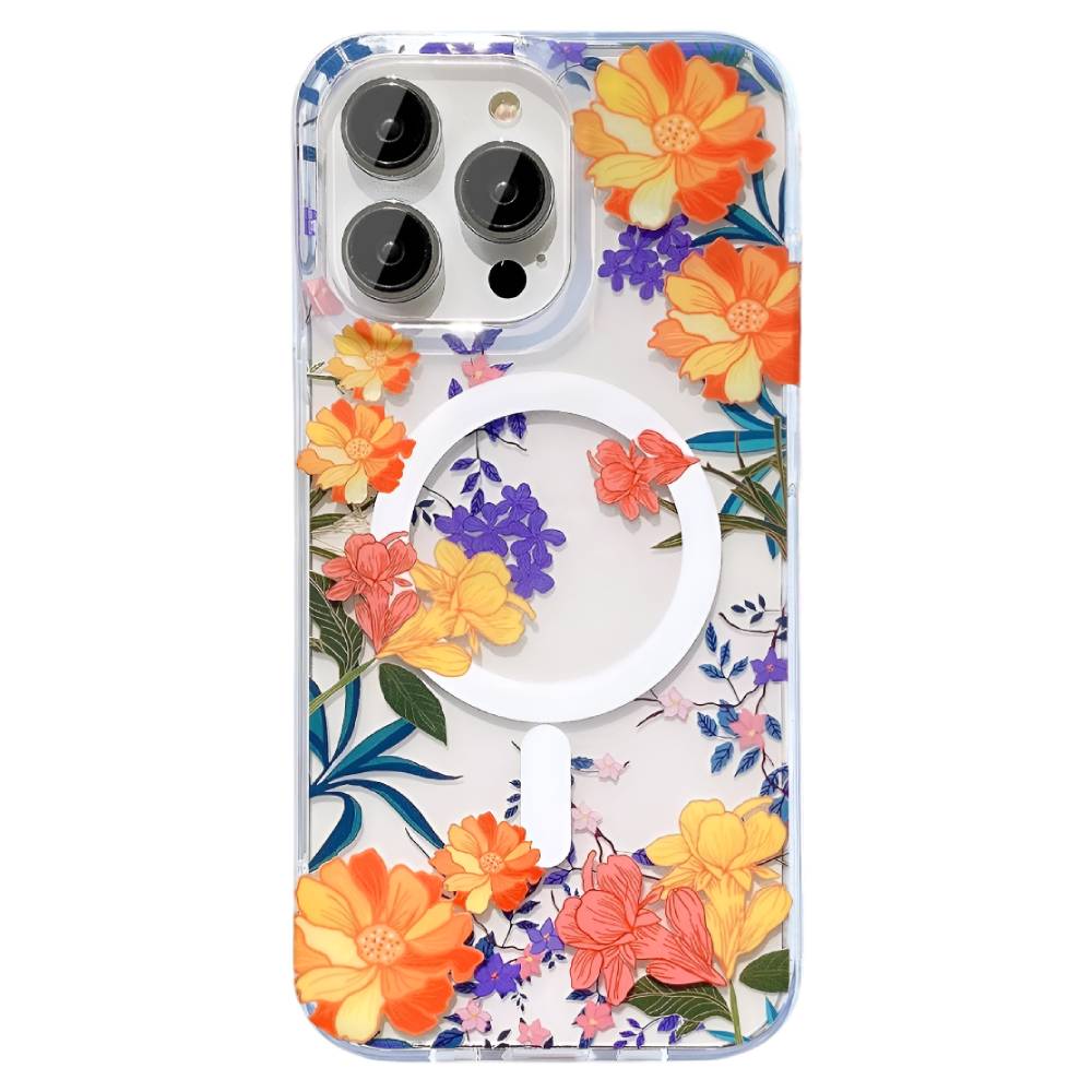 Soka Flower MagSafe Case (Suits iPhone 16 Pro) - Colorful Flower