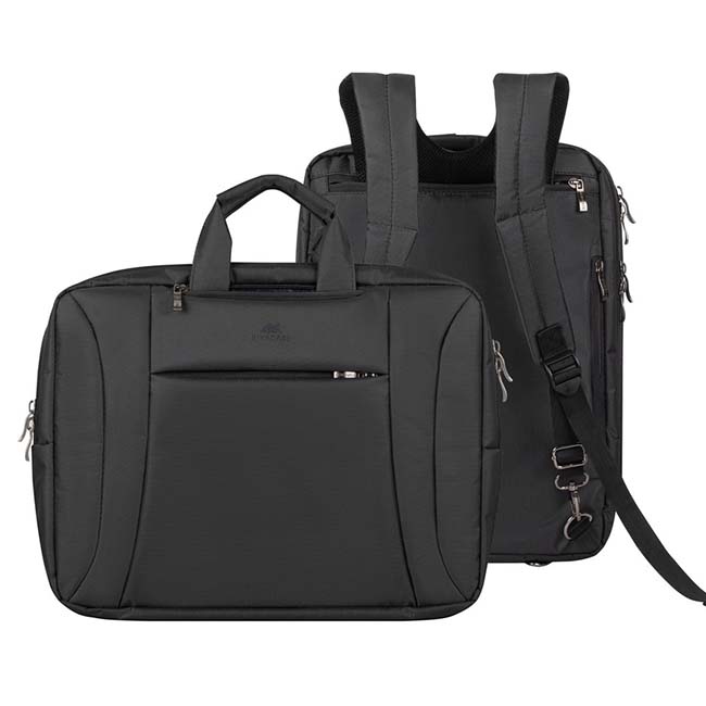 RivaCase 7705 Central 16-inch Convertible Laptop Bag/ Backpack - Charcoal Black - Pop Phones, Australia