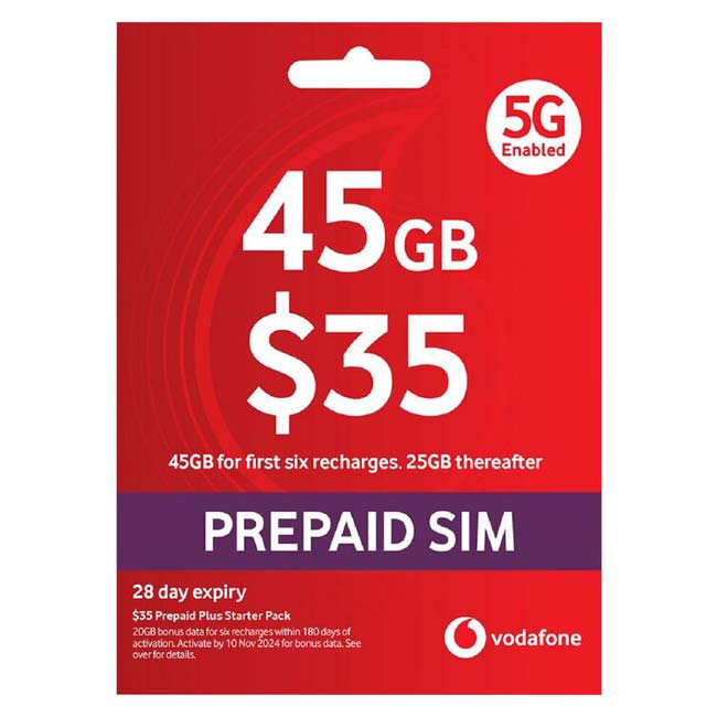 Vodafone $35 Prepaid Starter Pack Simcard - Pop Phones, Australia